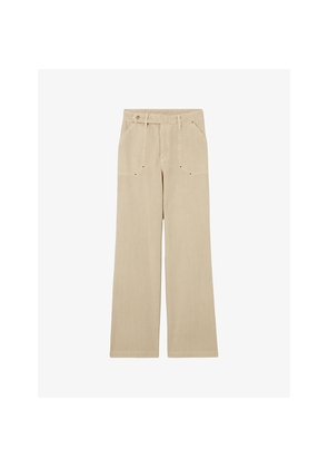 Womens Claudie Pierlot Straight-Leg Mid-Rise Denim Jeans