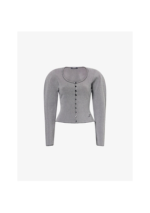 Womens Jacquemus Le Sera Scoop-Neck Knitted Cardigan