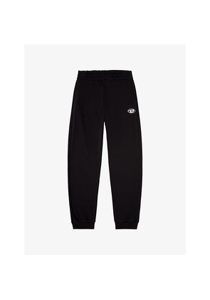 Mens Diesel P-Marky-Od Metallic-Logo Cotton-Jersey Jogging Bottoms