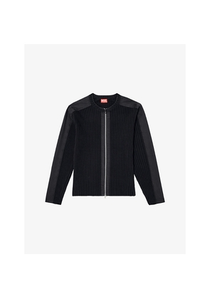 Mens Diesel K-Matty Zipped Cotton-Knit Cardigan