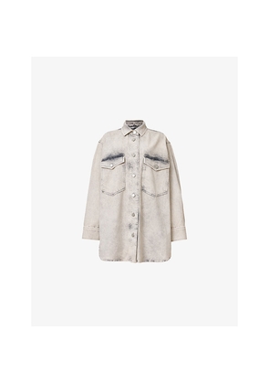 Womens Allsaints Faye Oversized Denim Mini Dress