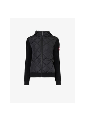 Womens Canada Goose Hybridge Quilted Wool Hoody