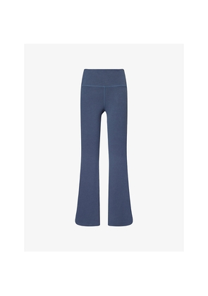 Womens Gracejacob Embroidered-Logo Flared Stretch-Jersey Jogging Bottoms