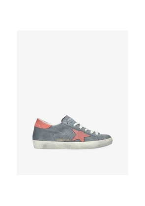 Womens Golden Goose Women's Super-Star Suede Low-Top Trainers