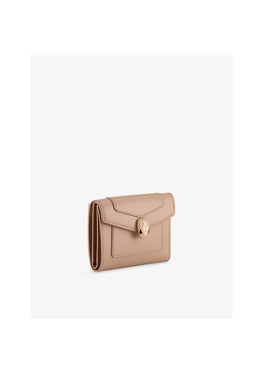 Womens Bvlgari Serpenti Forever Compact Leather Wallet