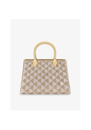 Womens Bvlgari Serpentine Duo Calla Crystal and Suede Tote Bag