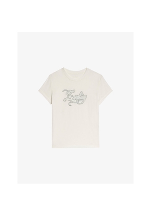 Womens Zadig&Voltaire Branded Short-Sleeved Cotton-Jersey T-Shirt