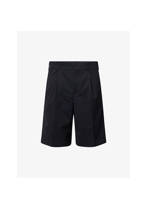 Mens Jacquemus Le Short Ovalu Pleated Wool Shorts