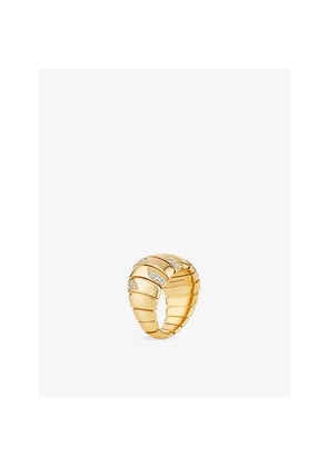 Bvlgari Tubogas 18ct Yellow-Gold and 0.61ct Diamond Ring