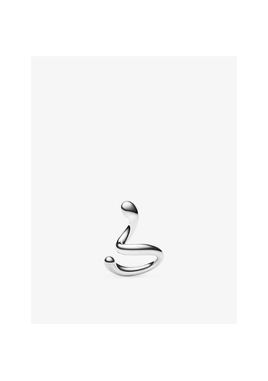 Womens Maria Black Coil Whirl Sterling-Silver Left Ear Cuff