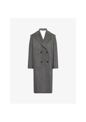 Womens Weekend Max Mara Reversible Notch-Lapel Wool Coat