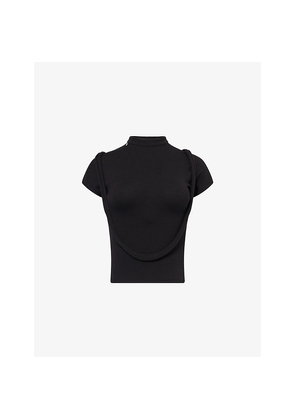 Womens Ottolinger Deconstructed Strap Knit Top