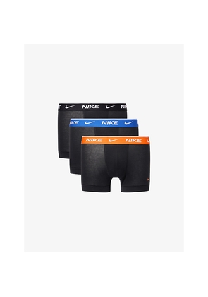 Mens Nike Everyday Logo-Waistband Pack Of Three Cotton-Jersey Trunks