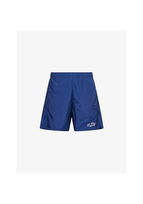 Mens Palmes Oval Embroidered-Logo Woven Tennis Shorts