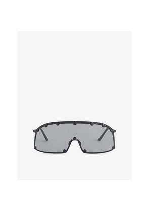 Mens Rick Owens Shielding Stainless Steel Sunglasses