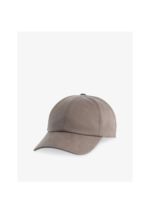 Mens Eleventy Contrast Trim Silk Cap