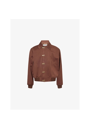Mens Loewe Patch-Pocket Long-Sleeve Cotton Jacket