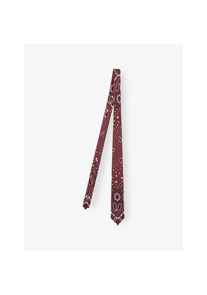 Mens Sandro Paisley-Print Silk Tie