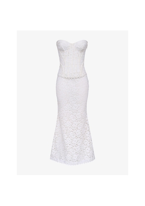 Womens House of CB Solaine Corded Lace Maxi Dress