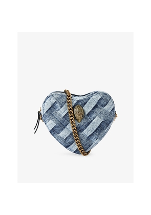 Womens Kurt Geiger London Kensington Heart Denim Cross-Body Bag
