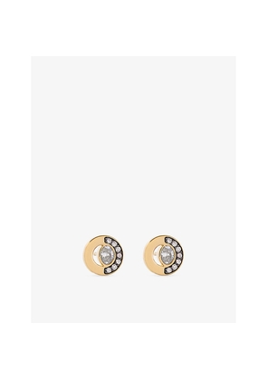 Womens La Maison Couture Skydiamond Crescent 18ct Yellow Gold and 0.43ct Lab-Grown Diamond Stud Earrings