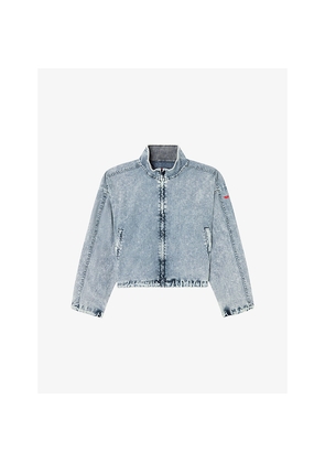 Womens Diesel G-Leam-R1 Denim-Effect Woven Jacket