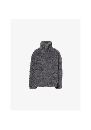 Womens Acne Studios Relaxed-Fit High-Neck Faux-Fur Jacket