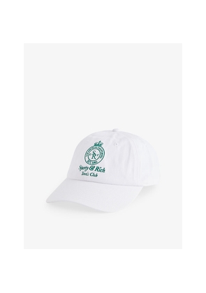 Womens Sporty & Rich Crown Tennis Cotton Baseball Cap