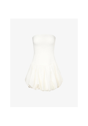 Womens Simkhai Pollie Balloon Linen-Blend Mini Dress