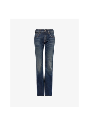 Womens Balenciaga Slim-Fit Bootcut-Leg Denim Jeans
