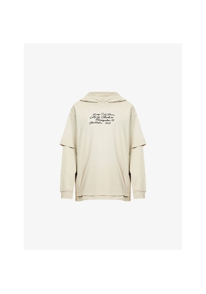 Womens Acne Studios Layered Relaxed-Fit Cotton-Jersey Hoodie