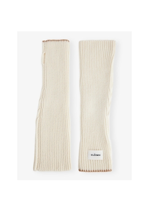 Womens Cloimh Fingerless Soft Wool Gloves