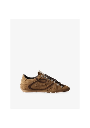 Womens Claudie Pierlot Contrast-Stitch Suede Trainers