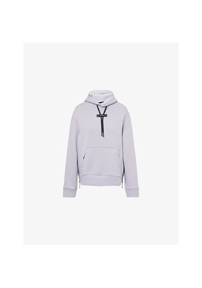 Womens Focus Tech Relaxed-Fit Stretch-Cotton Blend Hoodie