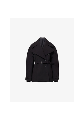 Womens Jacquemus Ovalo Court Belted Stetch-Woven Trench Coat