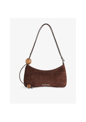 Womens Jacquemus Le Bisou Perle Suede Shoulder Bag
