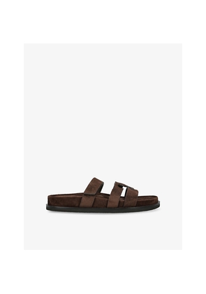 Womens Tory Burch Ines Sport Slide Suede Sandals