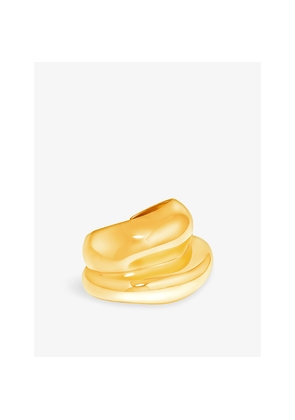 Womens Misho Ovo 24ct Yellow Gold Bronze Cuff Bangle