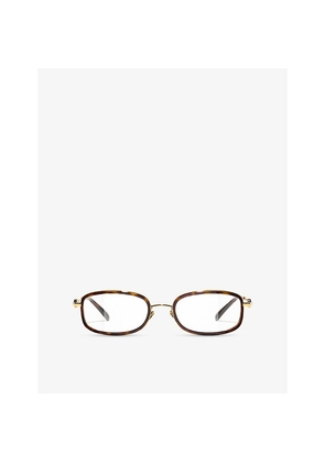 Womens Chanel Ch2221 Rectangle-Frame Metal Optical Glasses