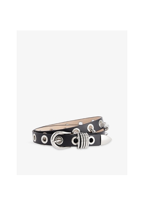 Womens Dehanche Revenge Ring-Embellished Leather Belt