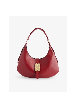 Womens Ganni Kat Small Leather-Blend Shoulder Bag