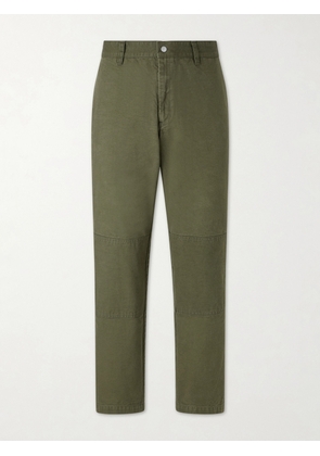 Neighborhood - Straight-Leg Double-Knee Cotton-Canvas Trousers - Men - Green - S