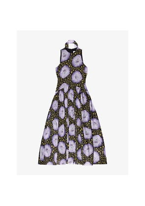 Womens Ro&Zo Iris Scarf-Detail Chiffon Maxi Dress