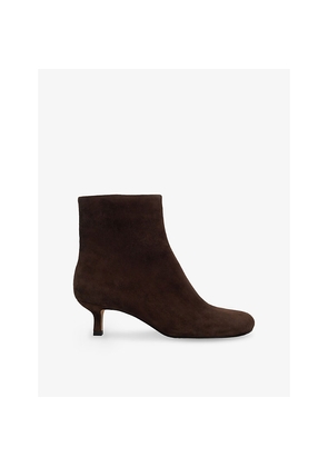 Womens Dune Orina Suede Heeled Ankle Boots