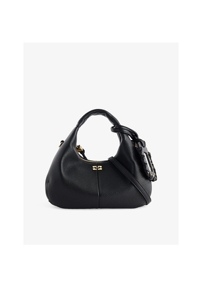Womens Ganni Hobo Mini Faux-Leather Hobo Bag