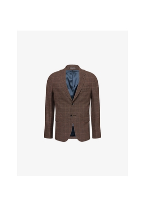Mens Paul Smith Checked Long-Sleeve Wool Blend Jacket