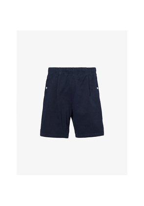 Mens Stone Island Marina Embroidered-Logo Cotton-Jersey Shorts