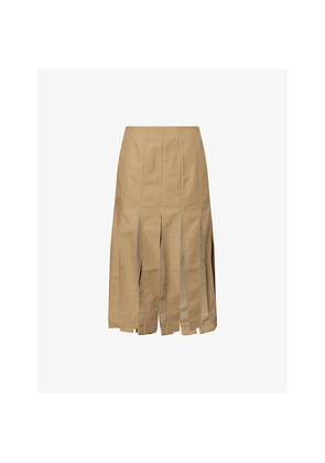 Womens Simone Rocha Multi-Split Cotton-Blend Midi Skirt