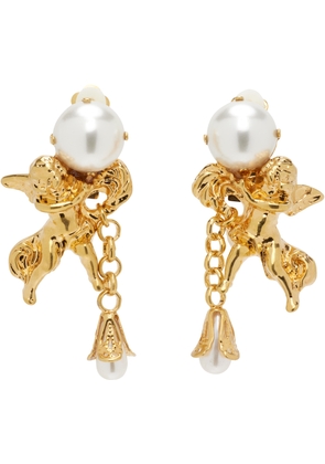 Balmain Agnes Baroque Brass Clip-on Earrings