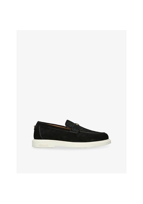 Mens Versace Branded Suede Loafers